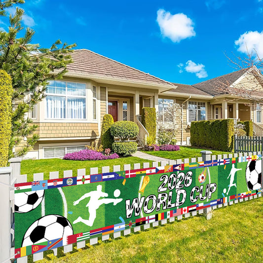 ⚽ 2026 World Cup Watch Party Banner & Backdrop | Customizable Soccer Decor 🎊