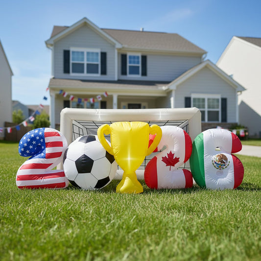 ⚽ 7FT Giant 2026 Soccer Ball Inflatable with LEDs | Ultimate Outdoor Yard Decor 🏟️