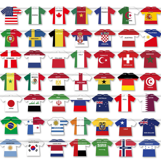 🌍 2026 World Cup 48-Nation String Flags | Global Bunting Banner for Party Decor ⚽