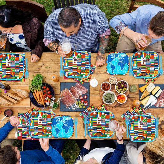 🍽️ 48-Pack 2026 World Cup International Flag Paper Plates | Heavy Duty Party Dinnerware 🍔